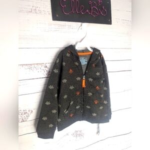 NWT Cat & Jack Gray Cat Zipper Up XS